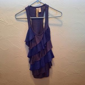 Eyeshadow Ruffle Tank Top